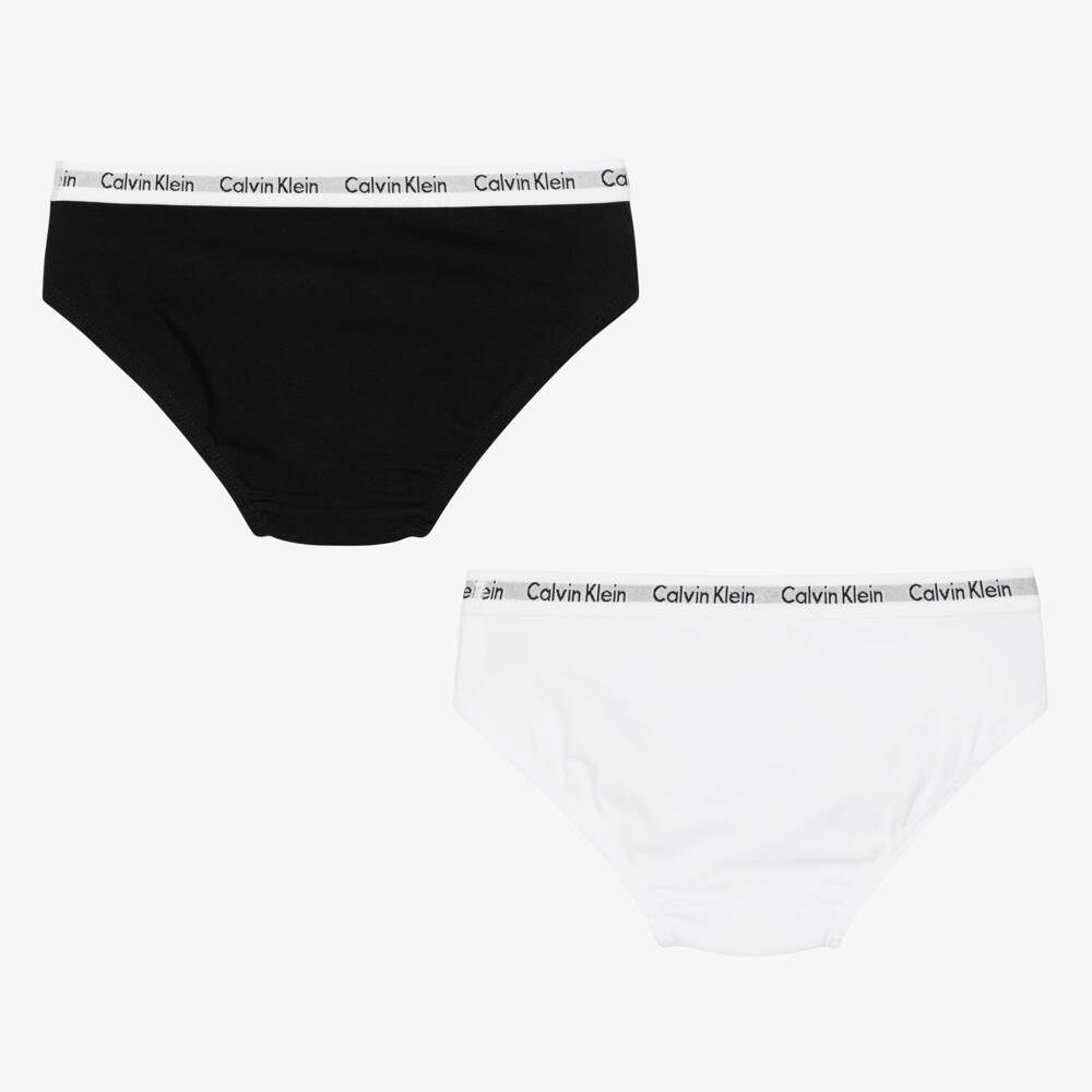 Calvin Klein-Girls Dual-Tone Cotton Soft Knickers | Childrensalon Outlet