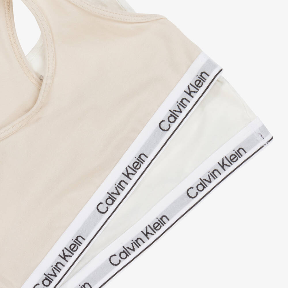Calvin Klein-Girls Duo of Cotton Crop Tops | Childrensalon Outlet