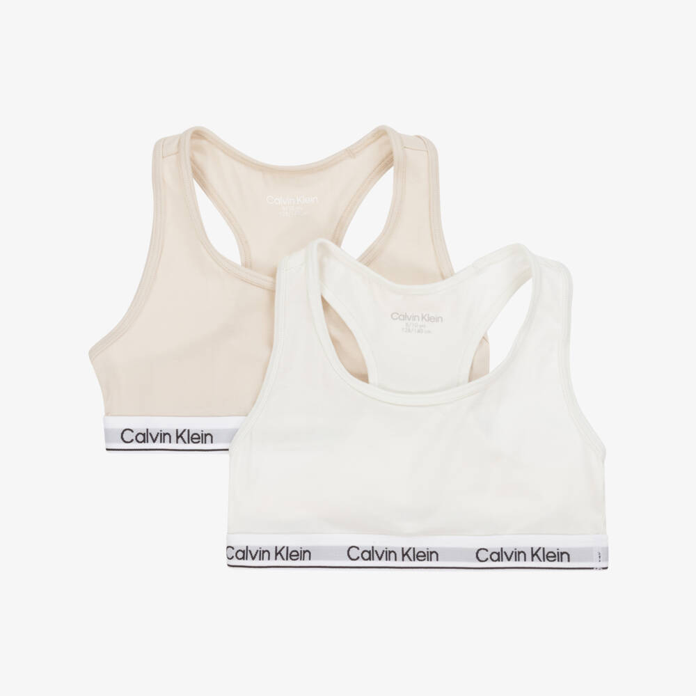 Calvin Klein-Girls Duo of Cotton Crop Tops | Childrensalon Outlet