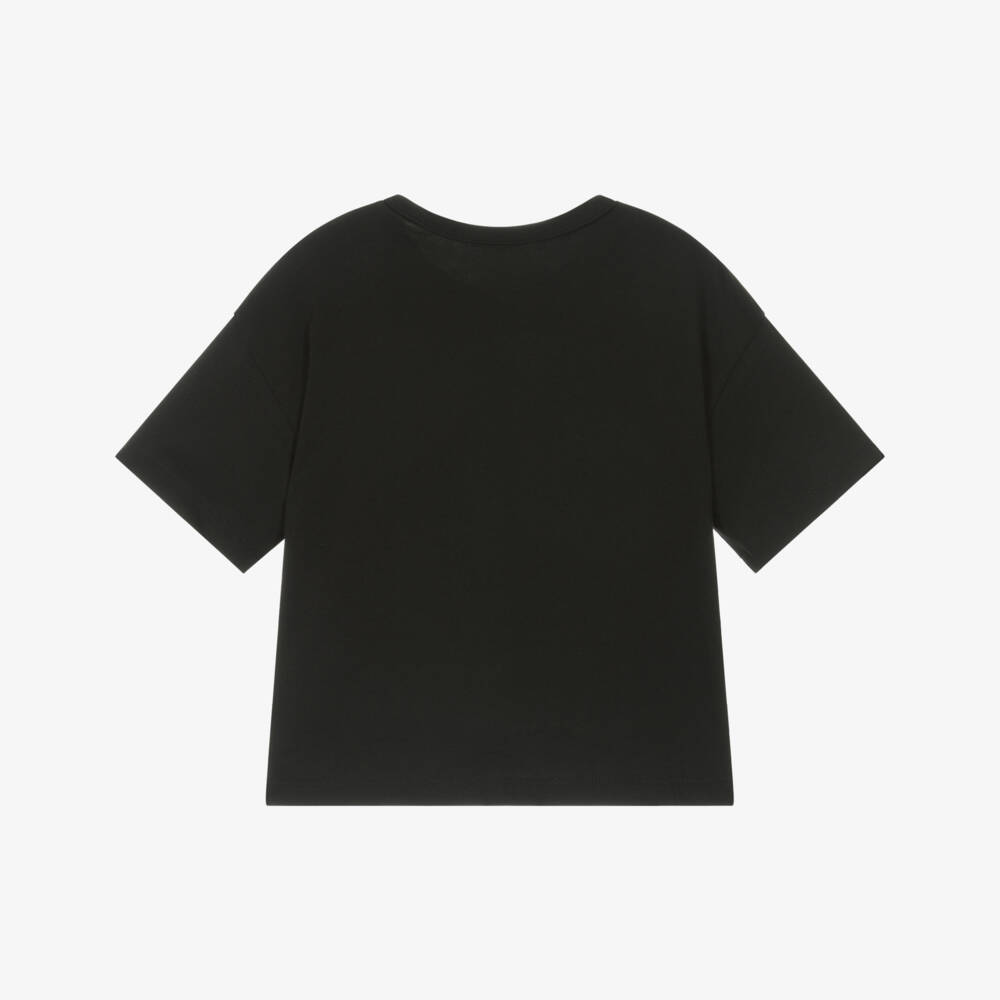 Calvin Klein-Girls Elegant Black Logo Tee | Childrensalon Outlet