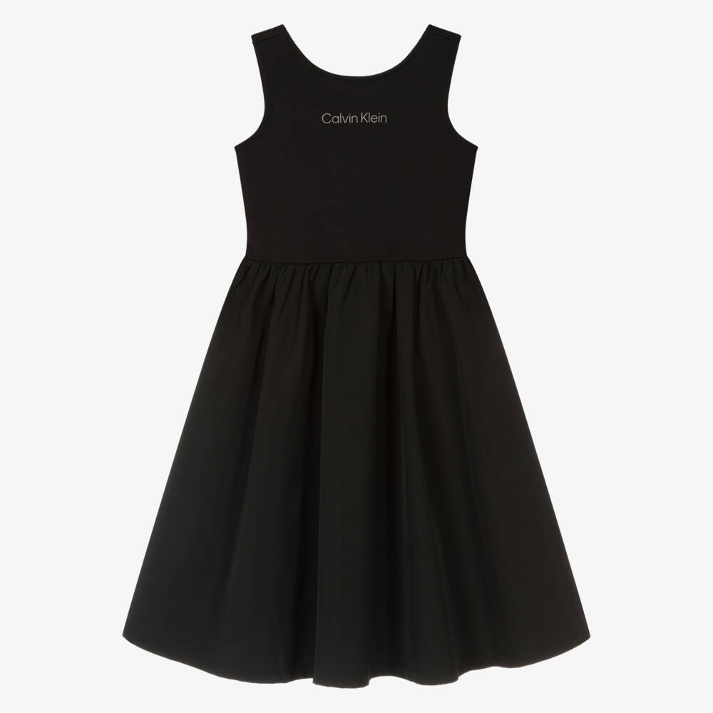 Calvin Klein-فستان ميلانو أنيق باللون الأسود للبنات | Childrensalon Outlet