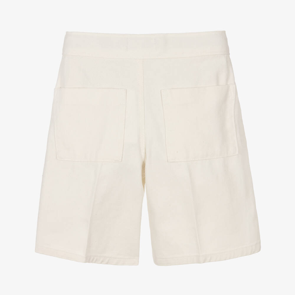 Calvin Klein-Girls Elegant Ivory Twill Shorts | Childrensalon Outlet