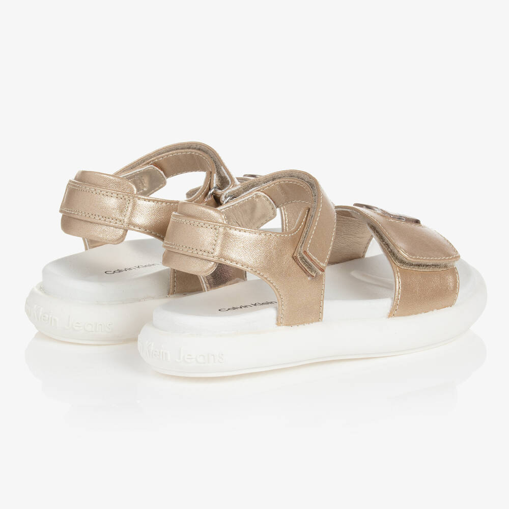 Calvin klein hotsell gold sandals
