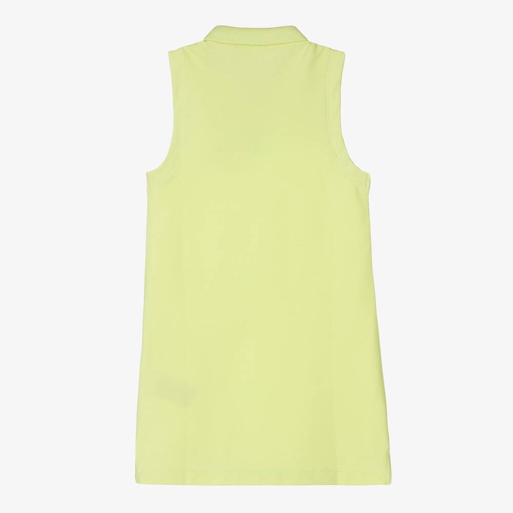 Calvin Klein Jeans-Girls Green Cotton Piqué Dress | Childrensalon Outlet