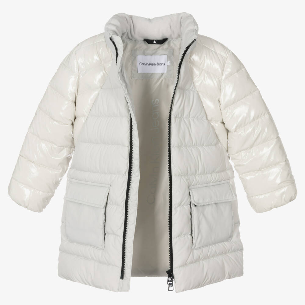 Girls calvin klein hot sale coat