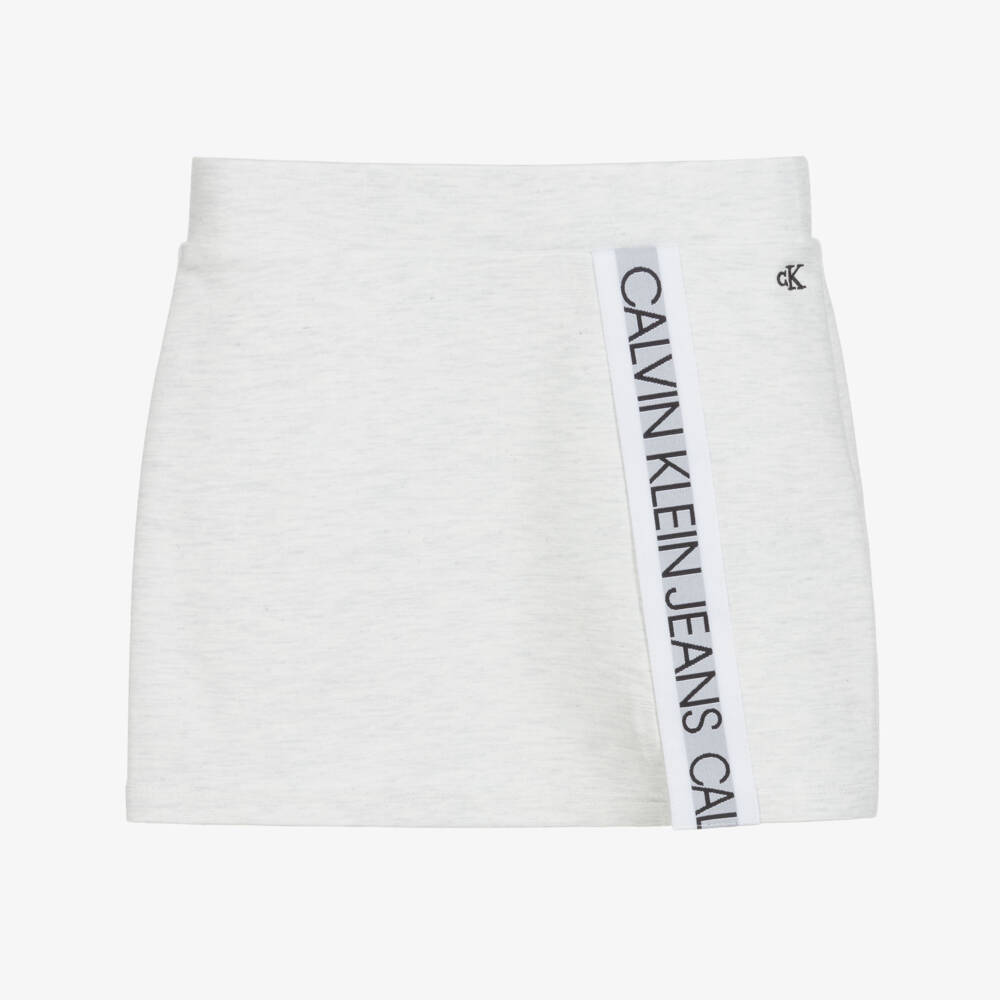 Calvin Klein Джинсы-Серая юбка с тесьмой для девочек | Childrensalon Outlet