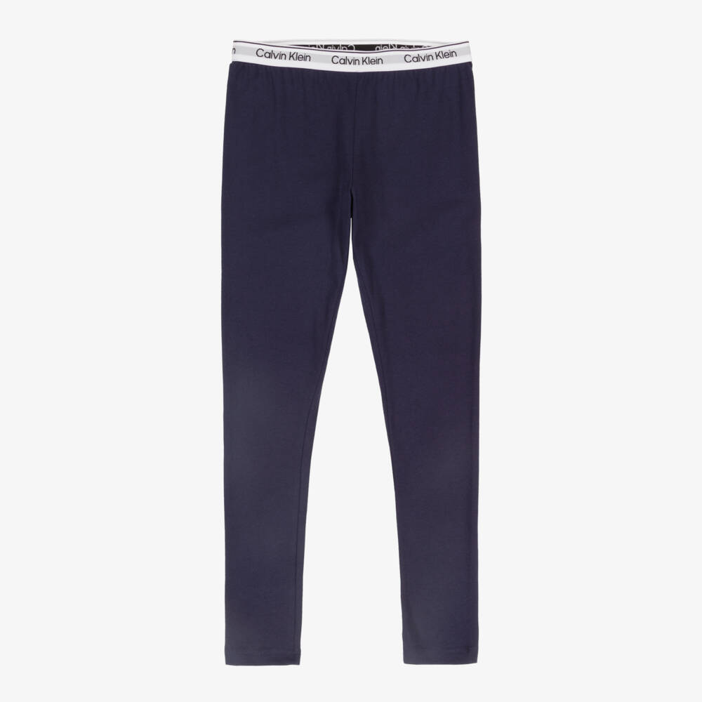 Calvin Klein-Girls Grey & Navy Jersey Leggings Set | Childrensalon Outlet