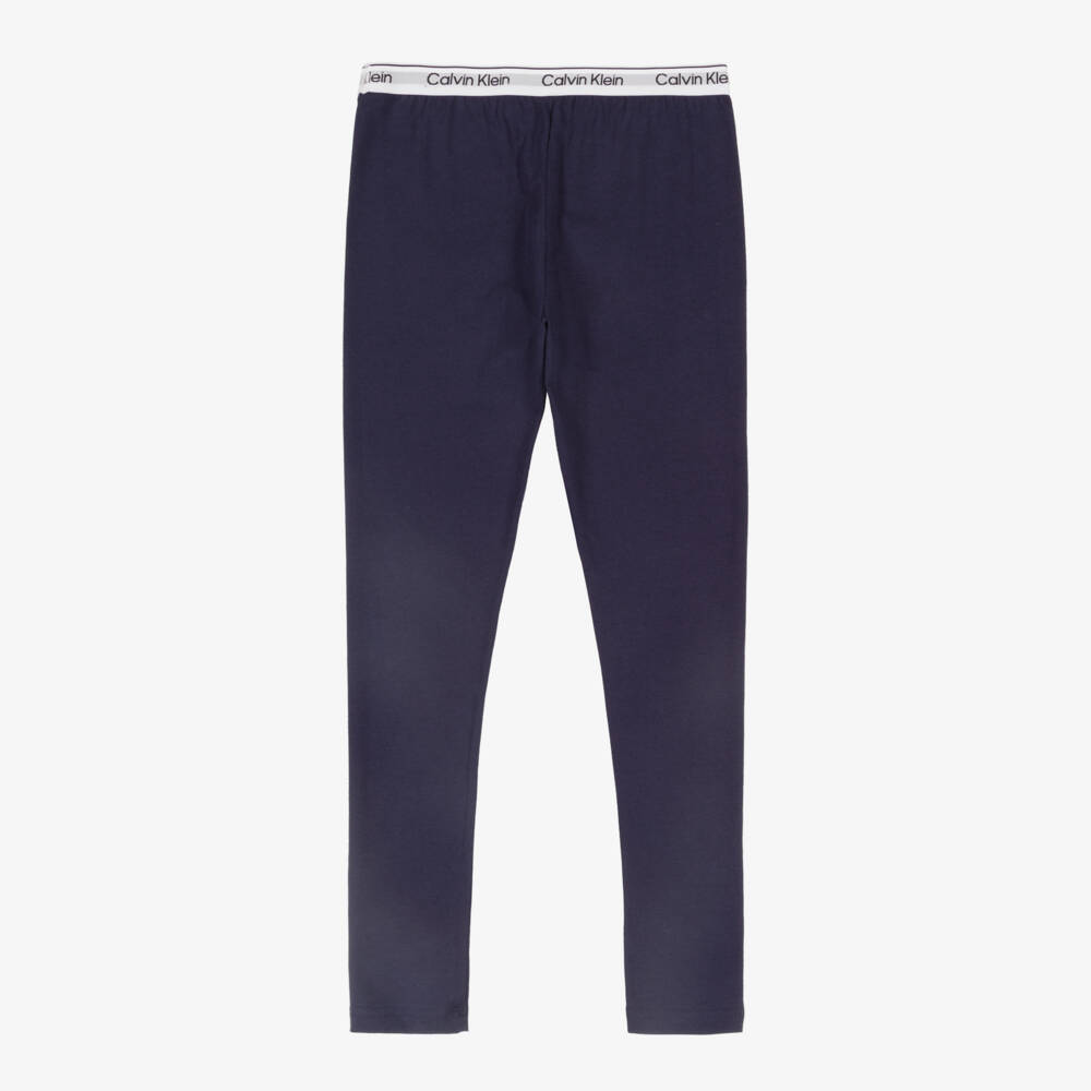 Calvin Klein-Girls Grey & Navy Jersey Leggings Set | Childrensalon Outlet