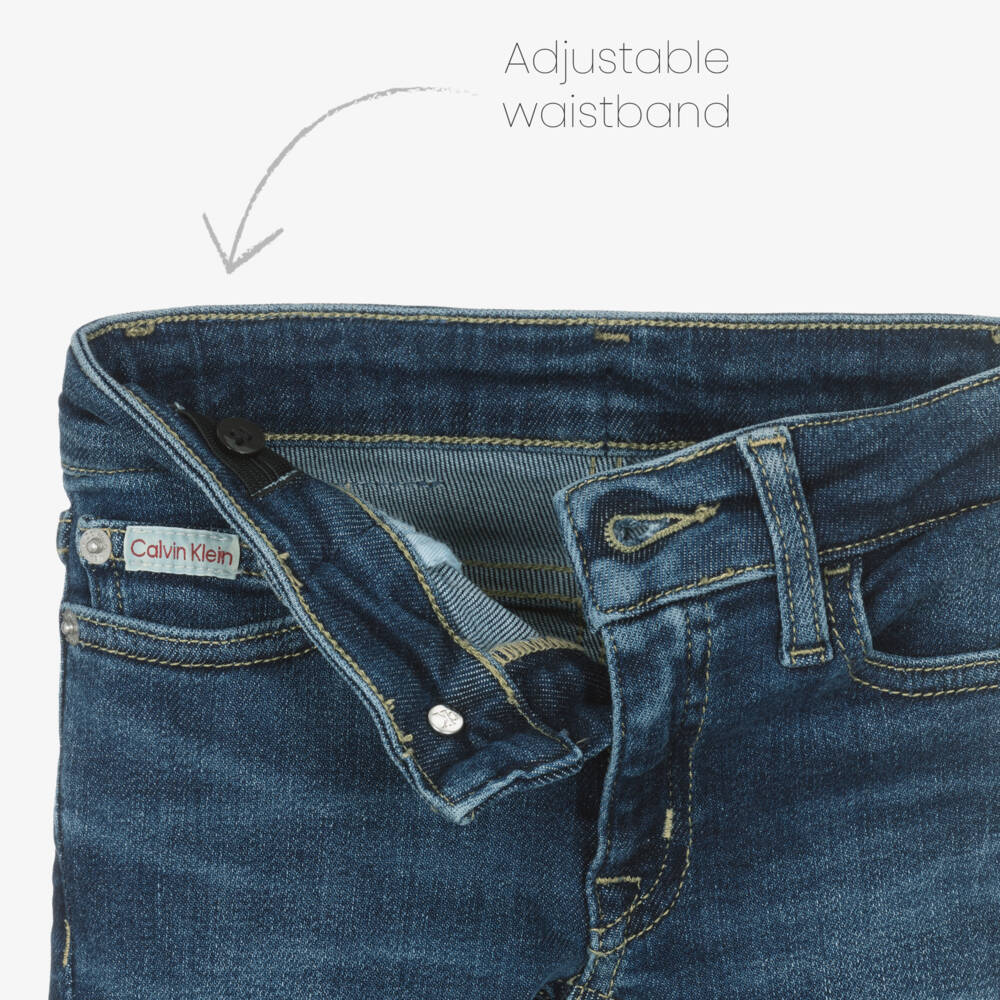 Calvin Klein-Girls Indigo Denim Flare Trousers | Childrensalon Outlet