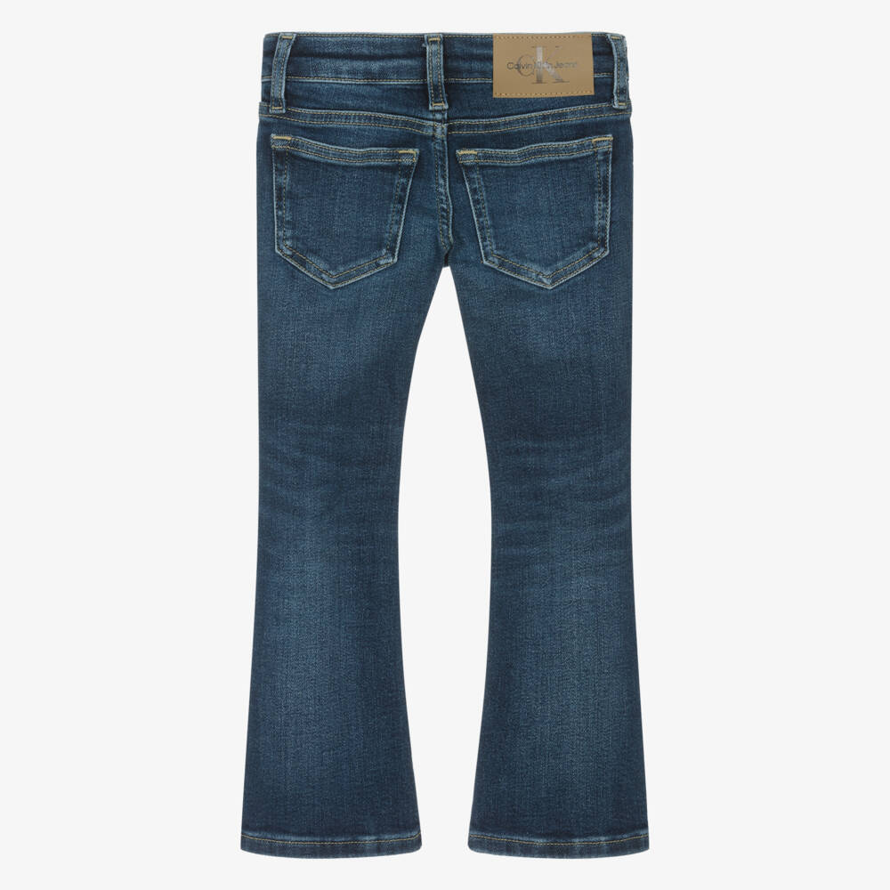 Calvin Klein-Girls Indigo Denim Flare Trousers | Childrensalon Outlet