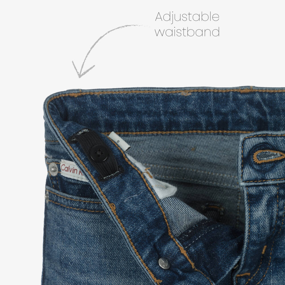 Calvin Klein-Girls Indigo Wide-Leg Trousers | Childrensalon Outlet