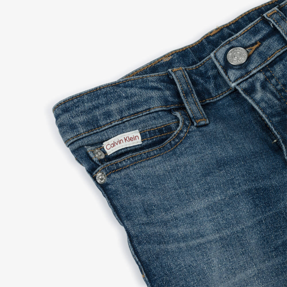 Calvin Klein-Girls Indigo Wide-Leg Trousers | Childrensalon Outlet