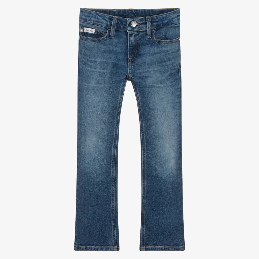 Calvin Klein-Girls Indigo Wide-Leg Trousers | Childrensalon Outlet