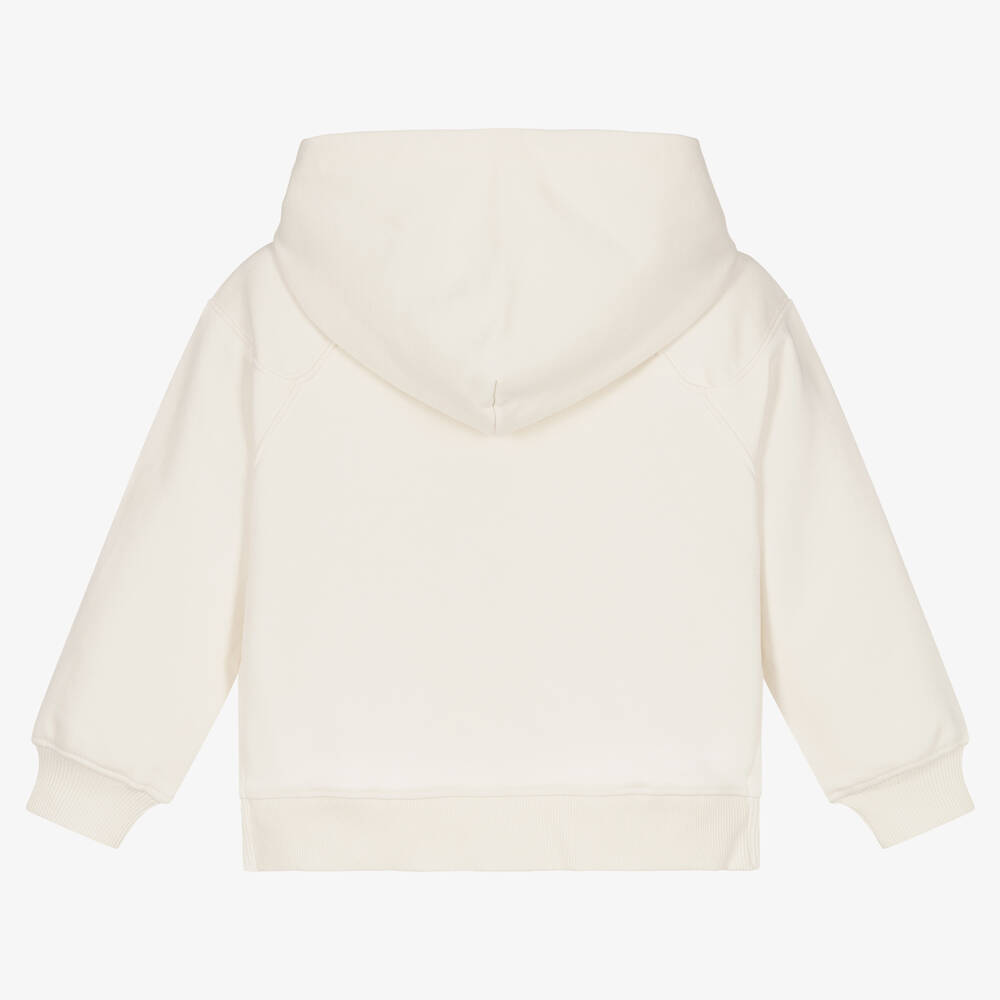 Calvin Klein Джинсы-Кремовая хлопковая худи для девочек | Childrensalon Outlet