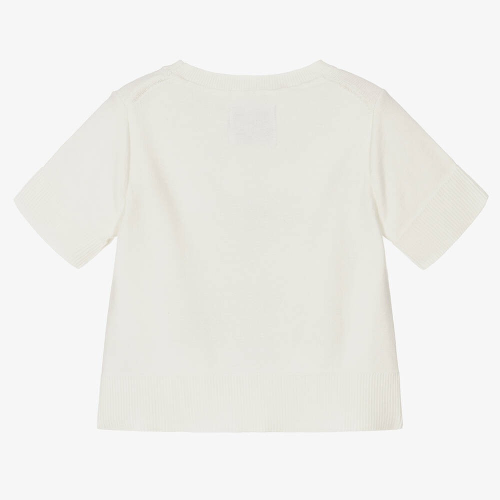 Calvin Klein Джинсы-Кремовый хлопковый топ | Childrensalon Outlet