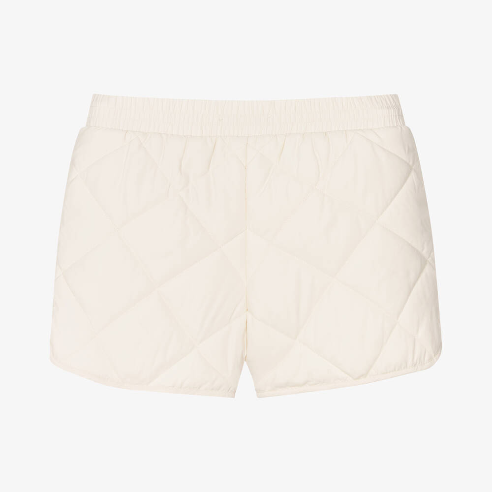 Calvin Klein Jeans-شورت مبطن لون عاجي للبنات | Childrensalon Outlet