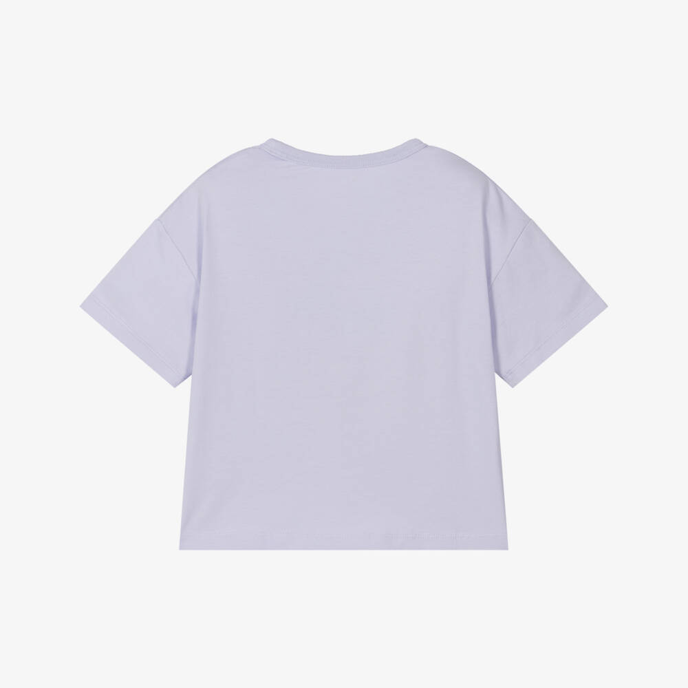 Calvin Klein-Girls Lavender Cotton Logo Tee | Childrensalon Outlet