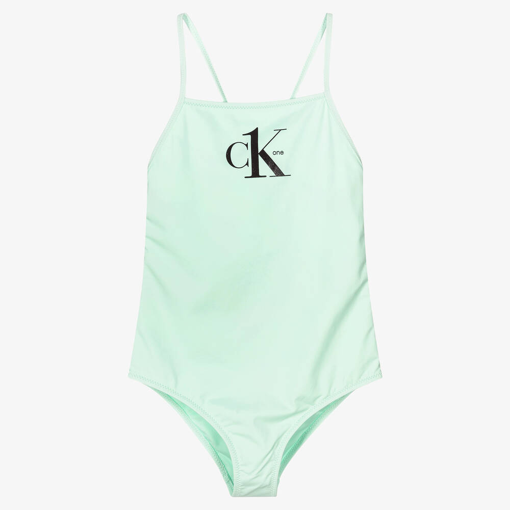 Calvin Klein - Maillot de bain vert Fille | Childrensalon