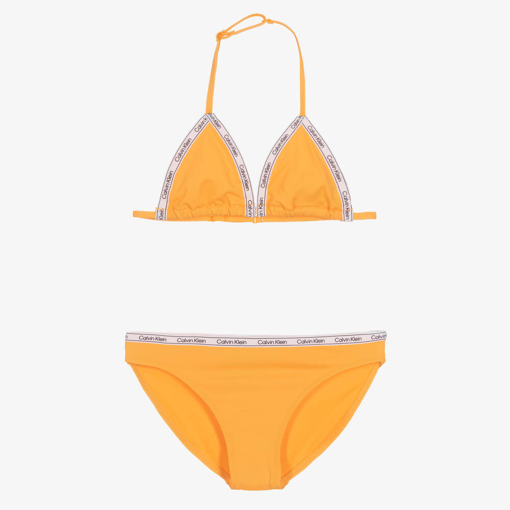 Calvin Klein - Oranger Bikini für Mädchen | Childrensalon