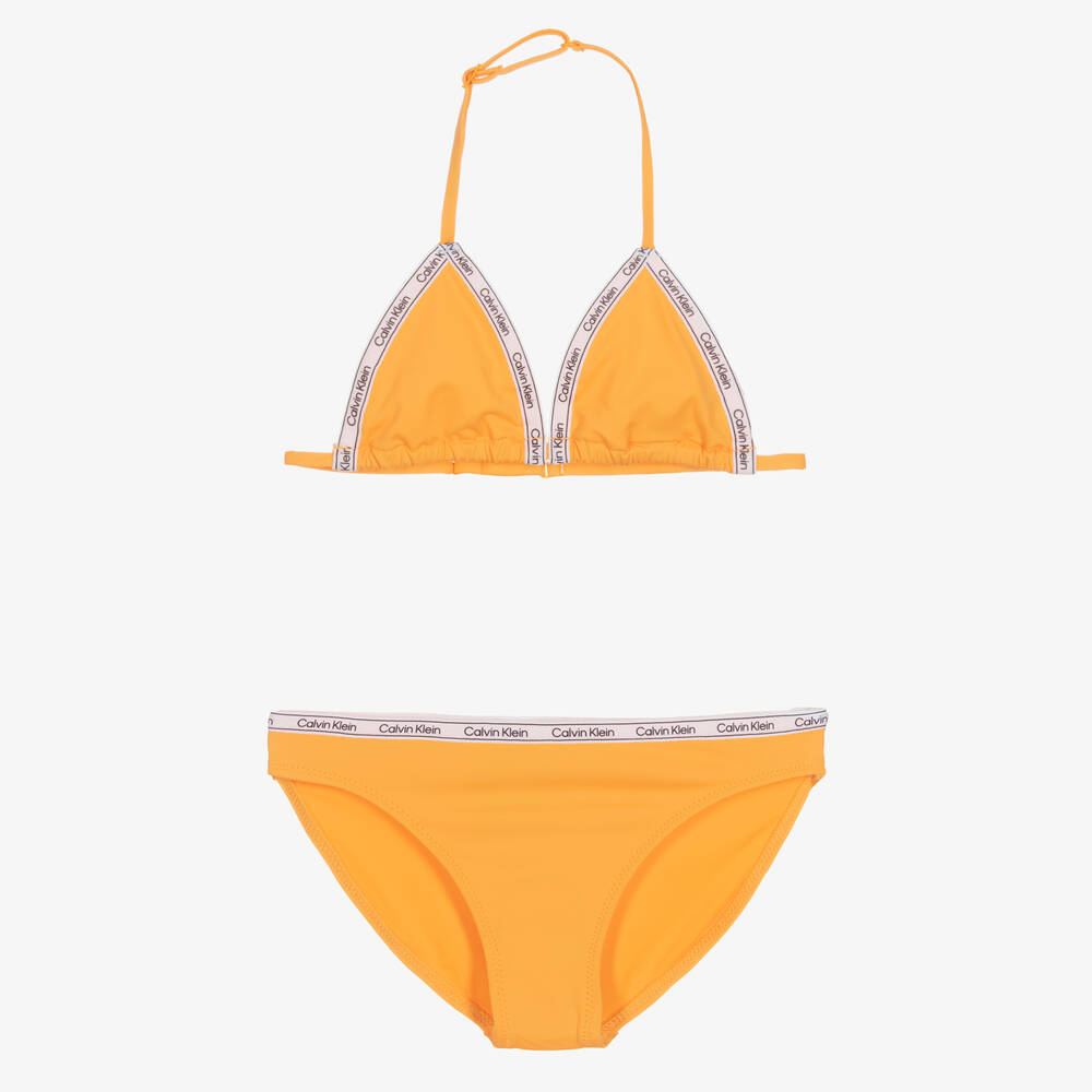 Calvin Klein - Maillot deux pièces orange Fille | Childrensalon