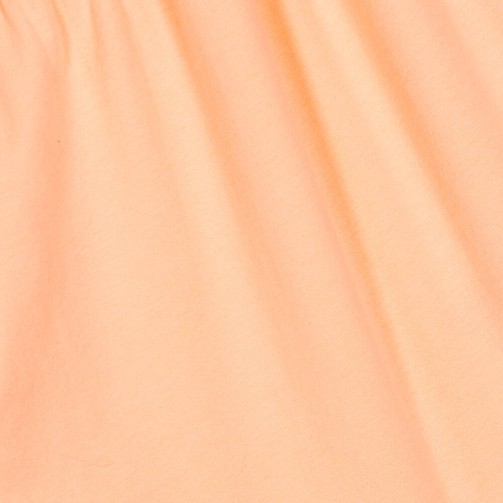 كالفين كلاين Jeans-فستان أطفال بناتي قطن جيرسي لون برتقالي مرجاني | Childrensalon Outlet