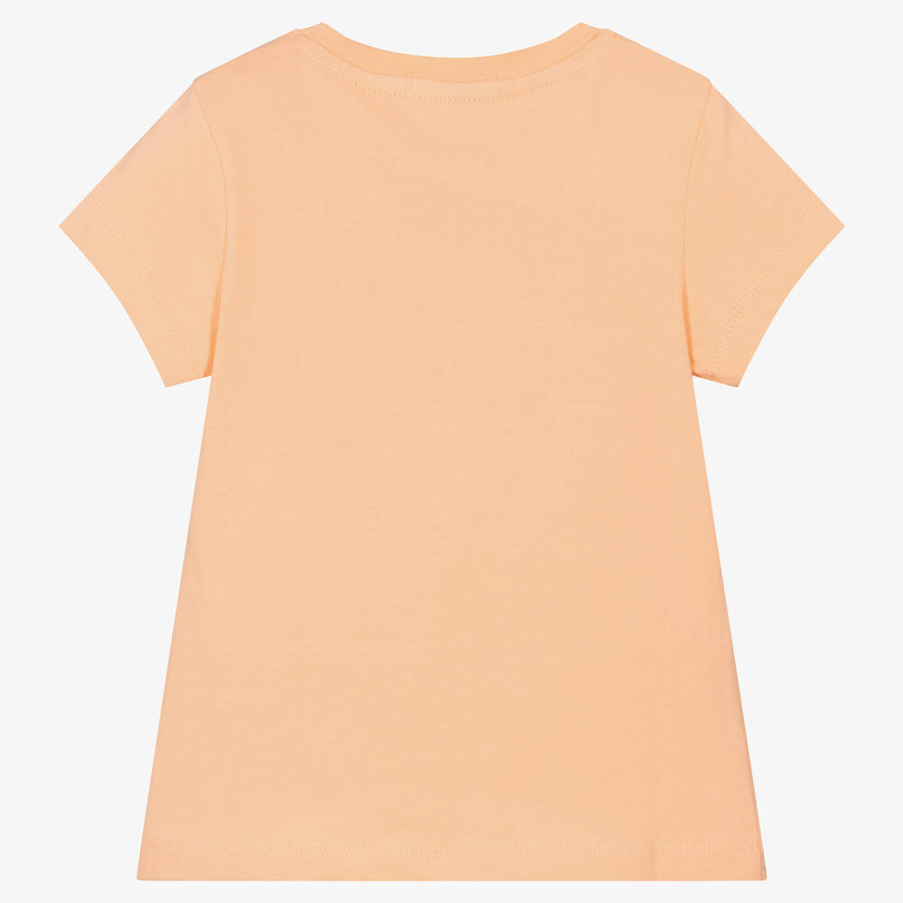 Calvin Klein Jeans-Girls Orange Cotton Logo T-Shirt | Childrensalon Outlet