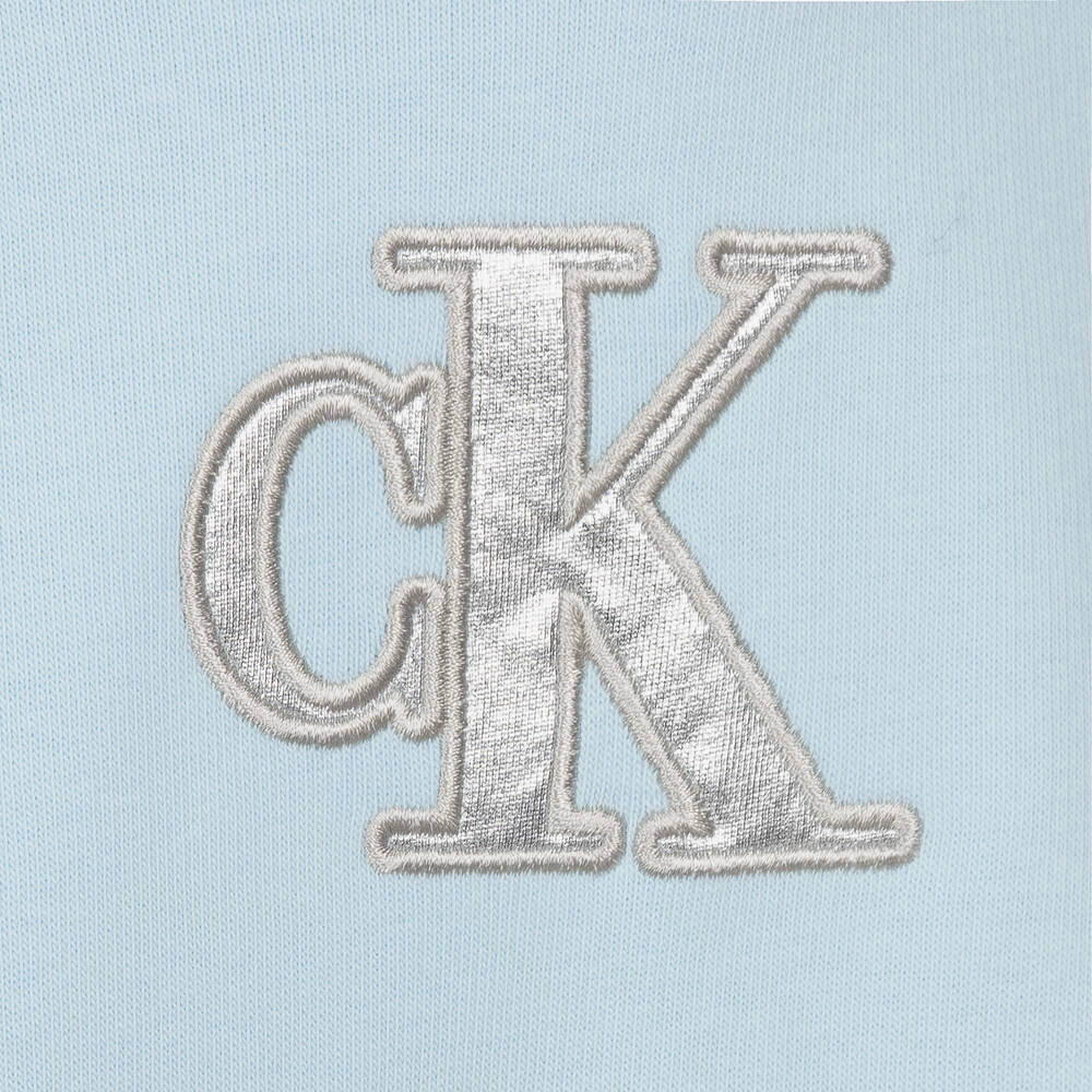 Calvin Klein-Girls Pale Blue Sweatshirt Dress | Childrensalon Outlet