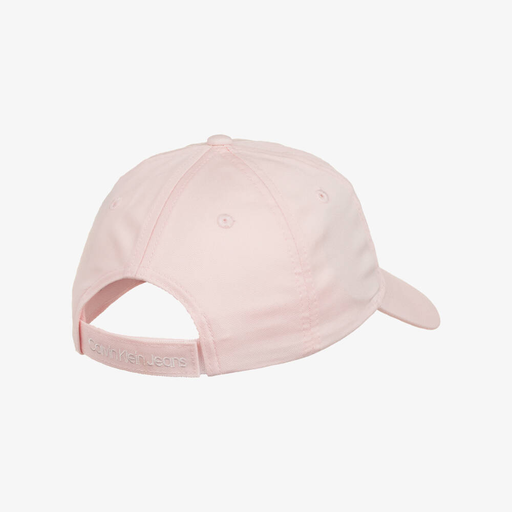 Calvin Klein-Girls Pale Pink Cotton Twill Logo Cap | Childrensalon Outlet