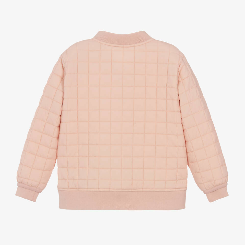 Calvin Klein-Girls Pastel Pink Quilted Coat | Childrensalon Outlet