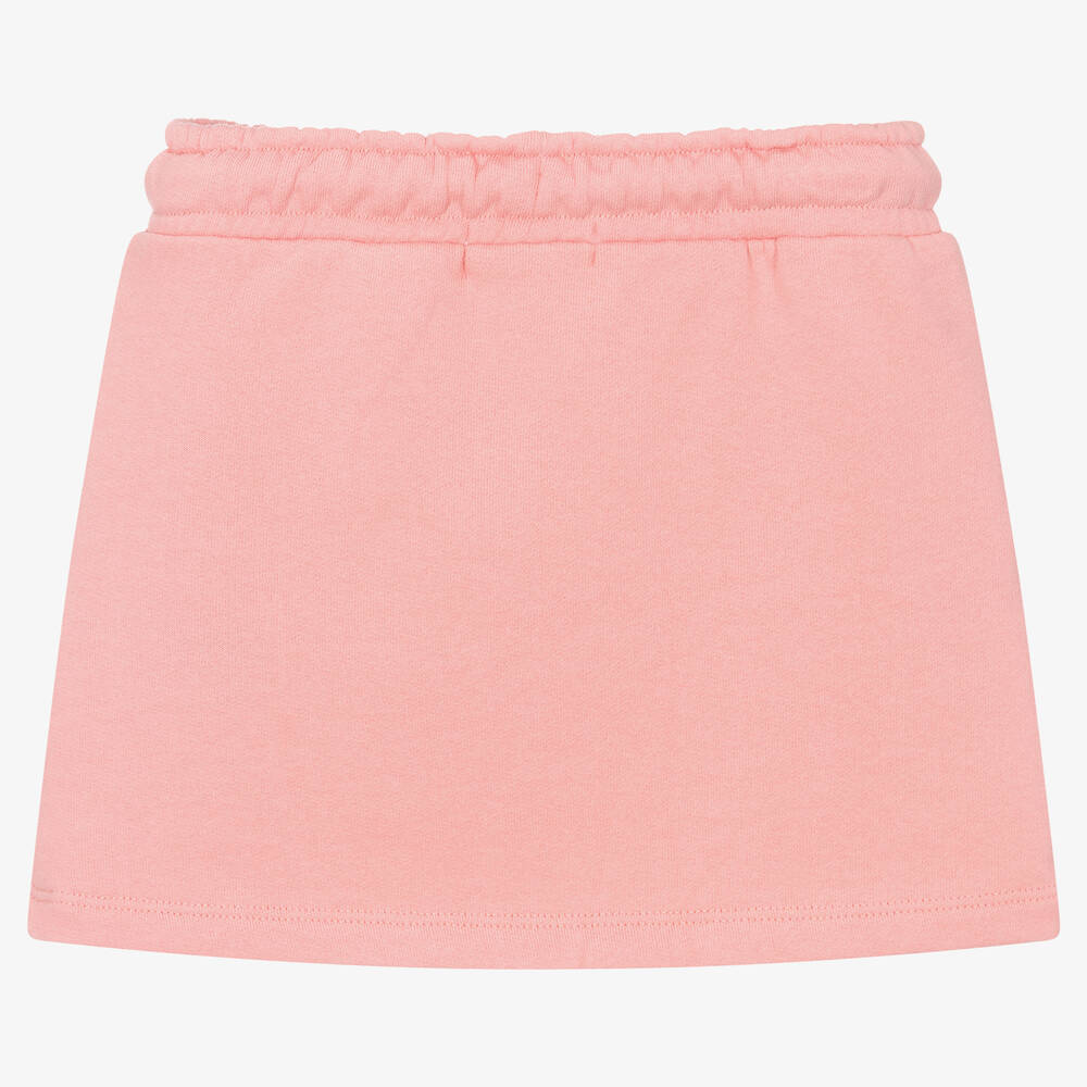 Calvin Klein Jeans-Girls Pink Cotton Logo Skirt | Childrensalon Outlet