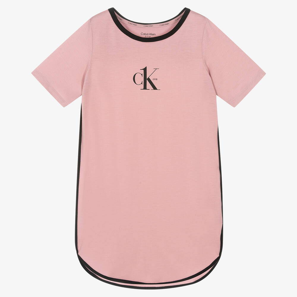 Calvin Klein - Girls Pink Jersey Dress | Childrensalon