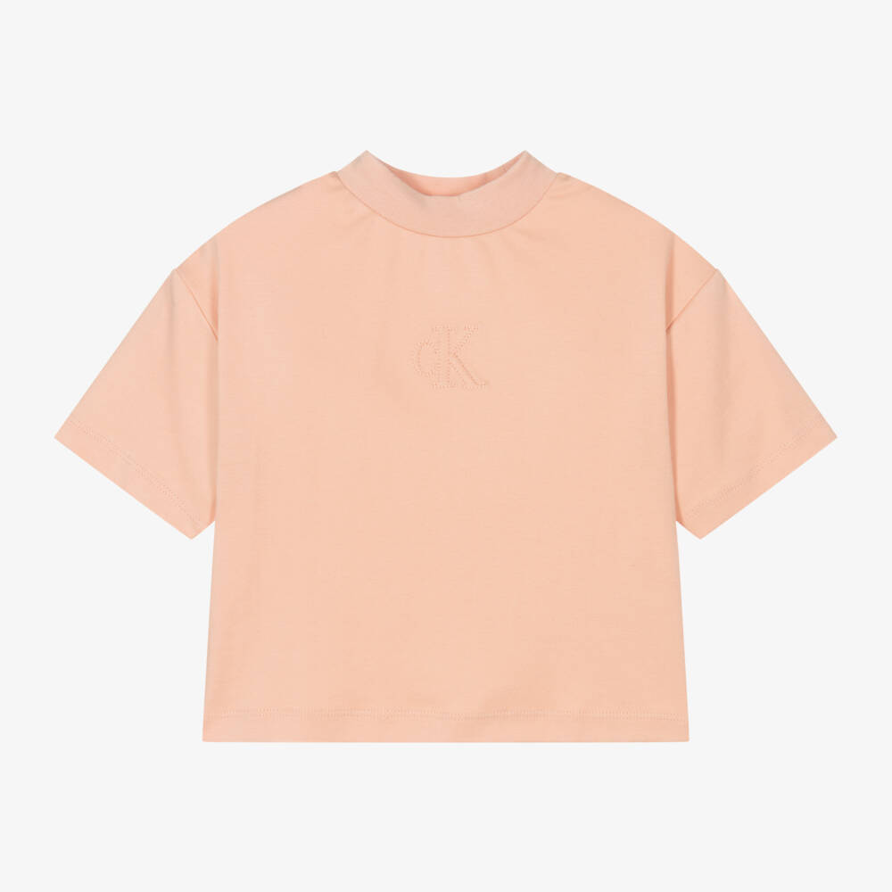Calvin Klein-Girls Pink Jersey Tee | Childrensalon Outlet