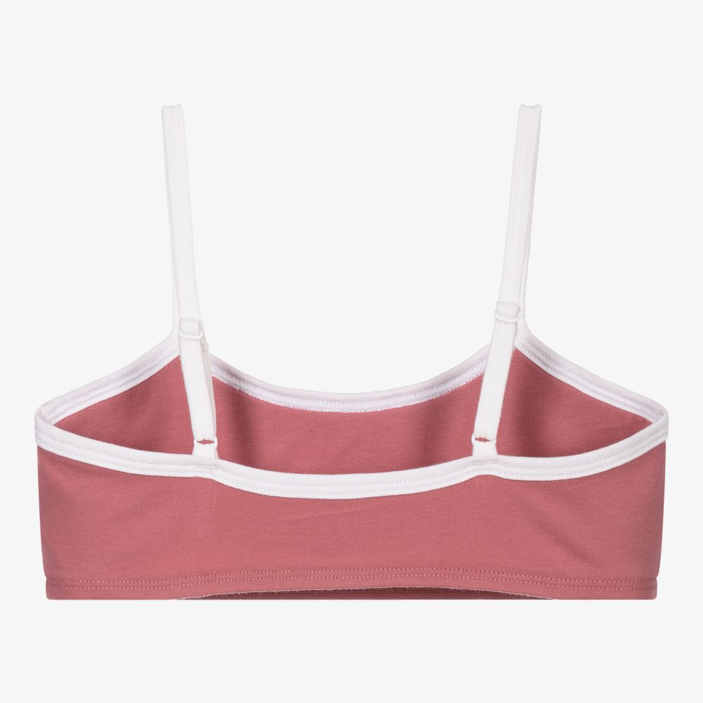 كالفين كلاين-توب براليت قطن جيرسي لون زهري للبنات | Childrensalon Outlet