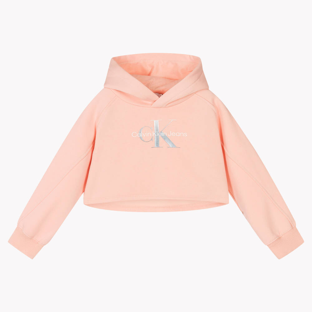 Calvin klein hoodie women's pink top
