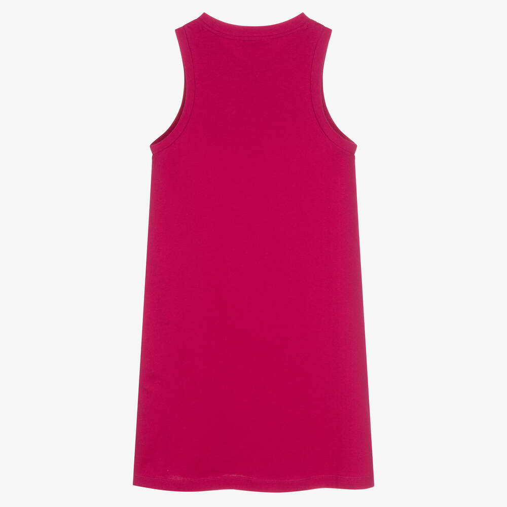 Calvin Klein-Girls Pink Organic Cotton Dress | Childrensalon Outlet