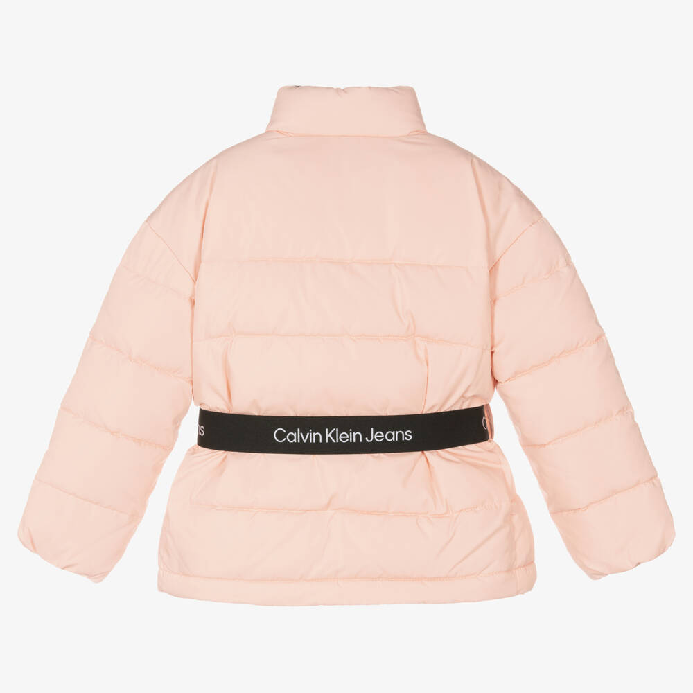 Calvin klein pink winter coat hot sale