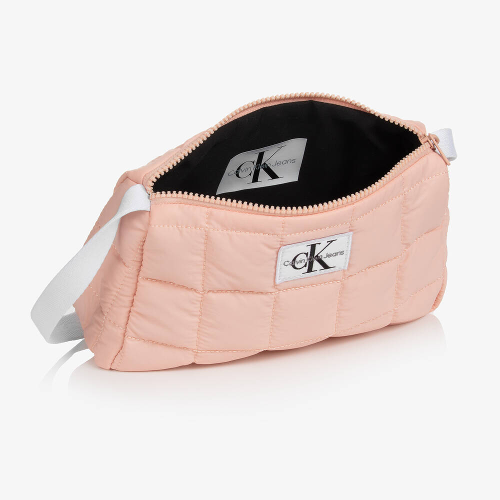 Calvin Klein-Girls Pink Quilted Shoulder Bag (23cm) | Childrensalon Outlet