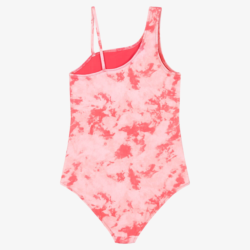Calvin Klein-Girls Pink Tie-Dye Logo Swimsuit | Childrensalon Outlet