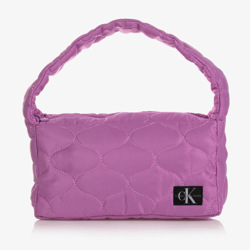 Calvin Klein Jeans - Girls Purple Quilted Bag (25cm) | Childrensalon