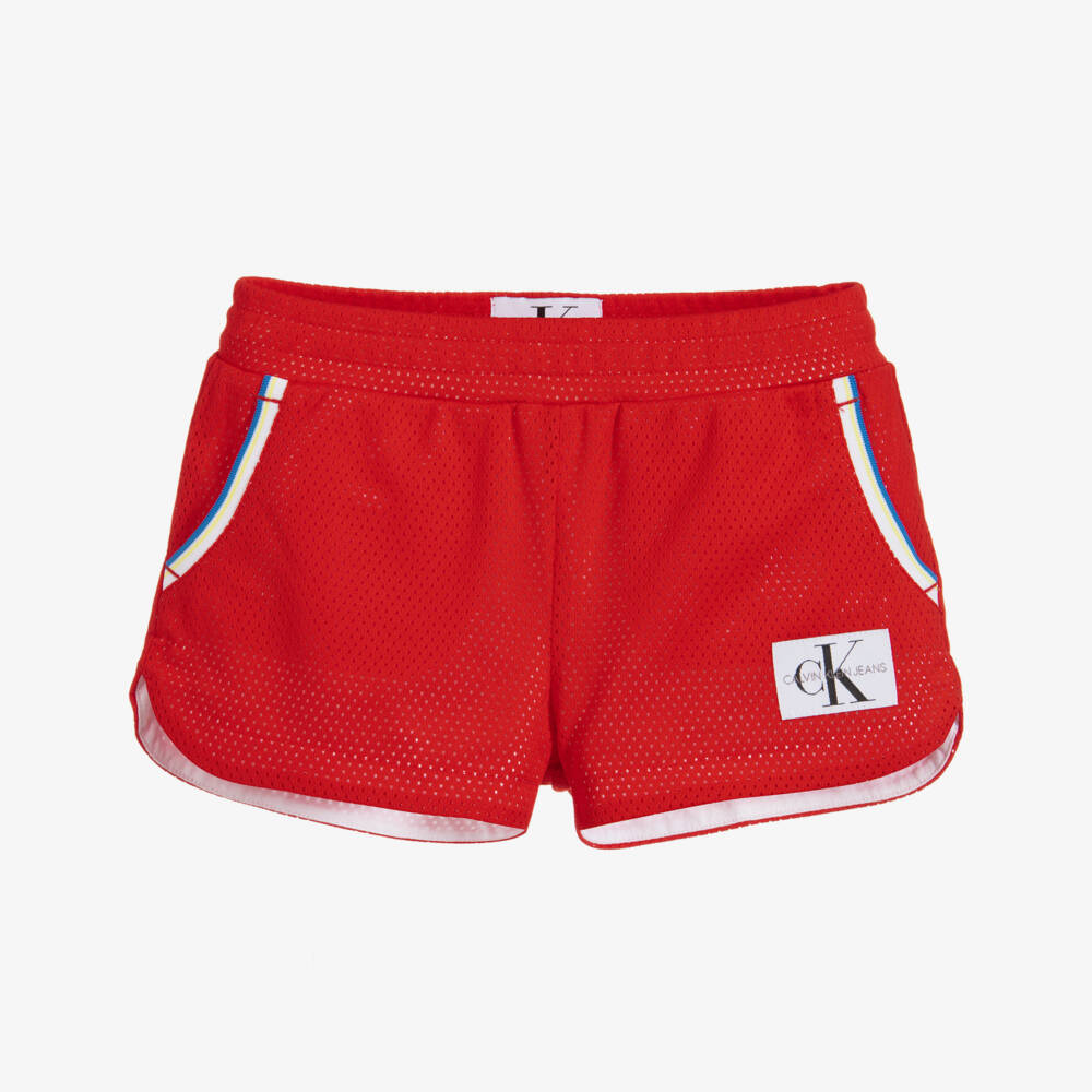 Calvin Klein Джинсы-Girls Red Mesh Shorts | Childrensalon Outlet