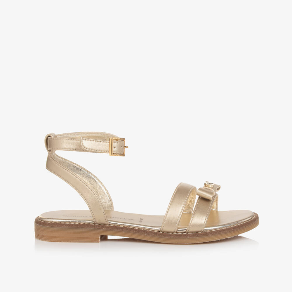 Calvin Klein-Girls Shimmer Bow Strap Sandals | Childrensalon Outlet