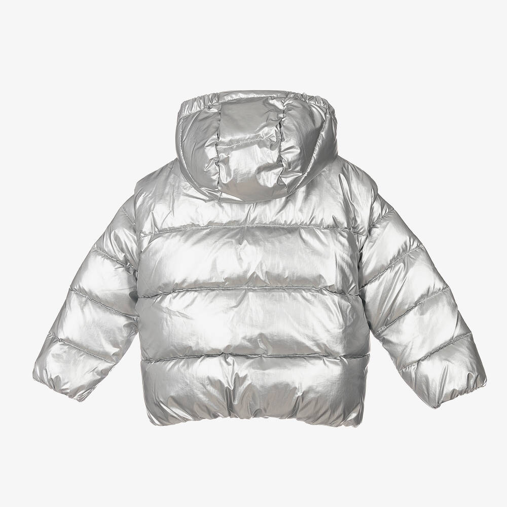 Calvin Klein Jeans-Girls Silver 2-in-1 Jacket | Childrensalon Outlet
