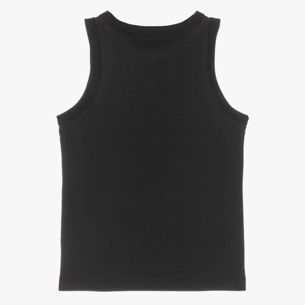 Calvin Klein-Girls Sleek Black Logo Knit Tank | Childrensalon Outlet