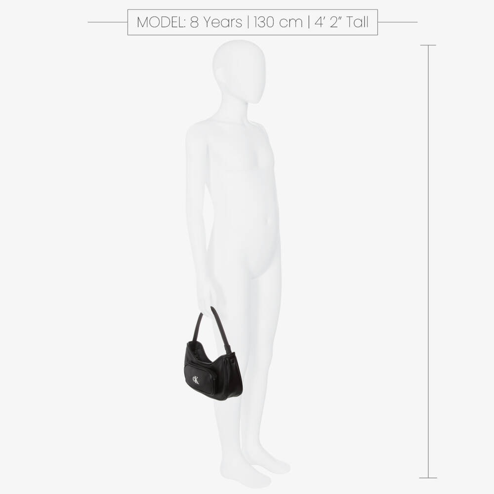 Calvin Klein-Girls Sleek Black Shoulder Purse | Childrensalon Outlet