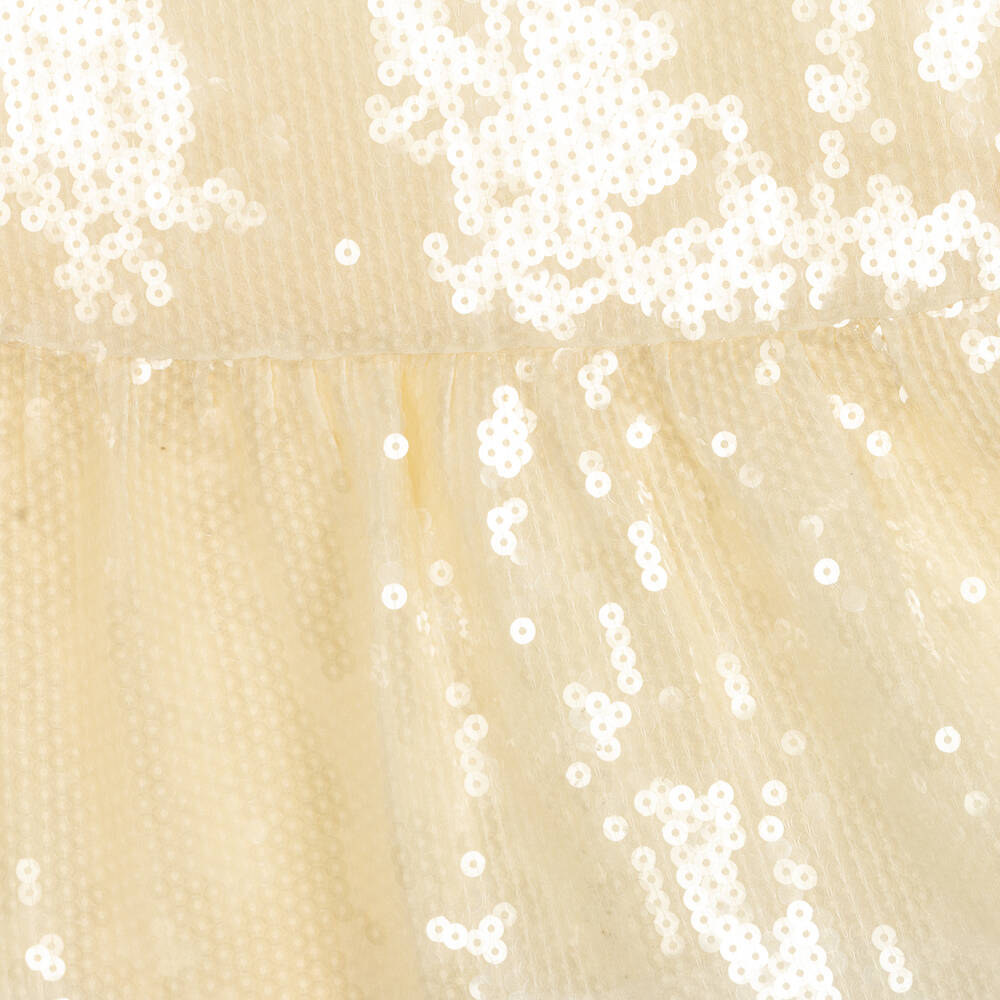 Calvin Klein-Girls Sleeveless Ivory Sequin Dress | Childrensalon Outlet