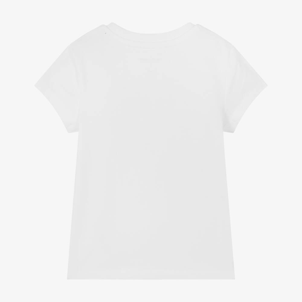 Calvin Klein-Girls Soft White Floral Tee | Childrensalon Outlet