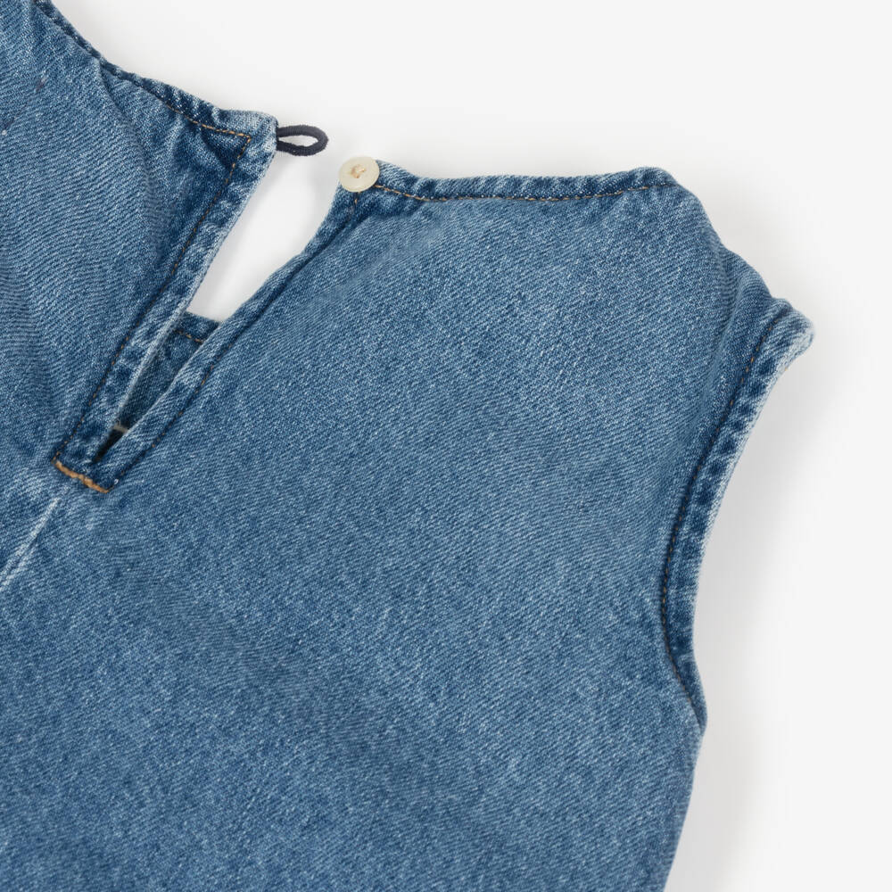 Calvin Klein-Girls Stylish Blue Cotton Tank | Childrensalon Outlet