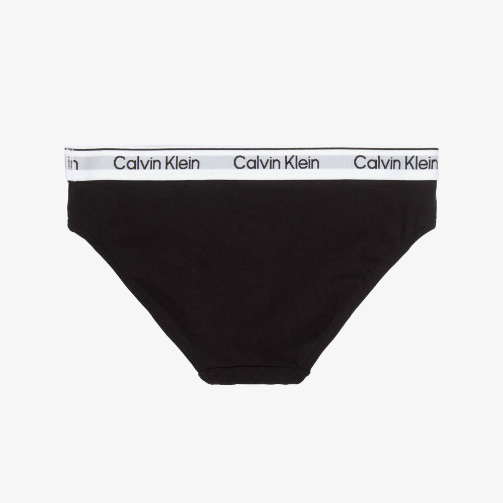 Calvin Klein-Girls Twin Set Black Soft Briefs | Childrensalon Outlet