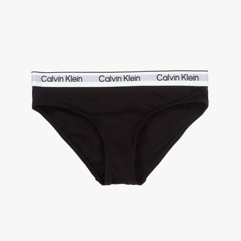 Calvin Klein-Girls Twin Set Black Soft Briefs | Childrensalon Outlet