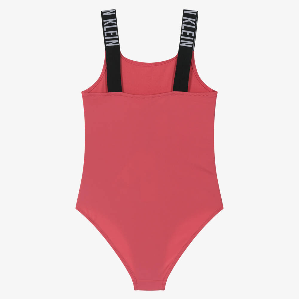 Calvin Klein-مايوه قطعة واحدة وردي زاهي للبنات | Childrensalon Outlet